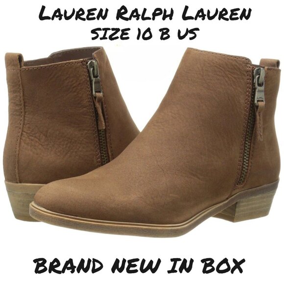 Lauren Ralph Lauren Shoes - Lauren Ralph Lauren Shira Booties in Dark Snuff Oily Nubuck  Size 10B New In Box